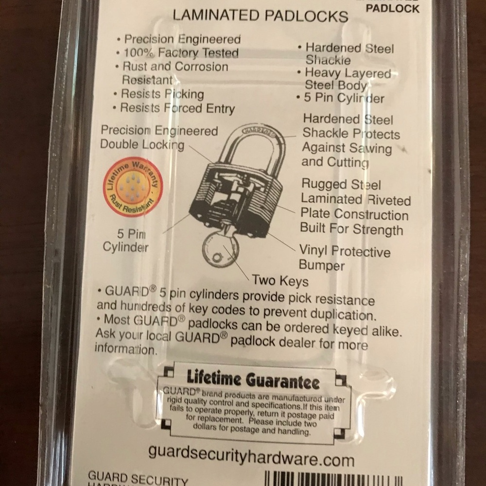 Guard Security Lock/Key for Gates and Trucks. New! - Picture 2 of 2